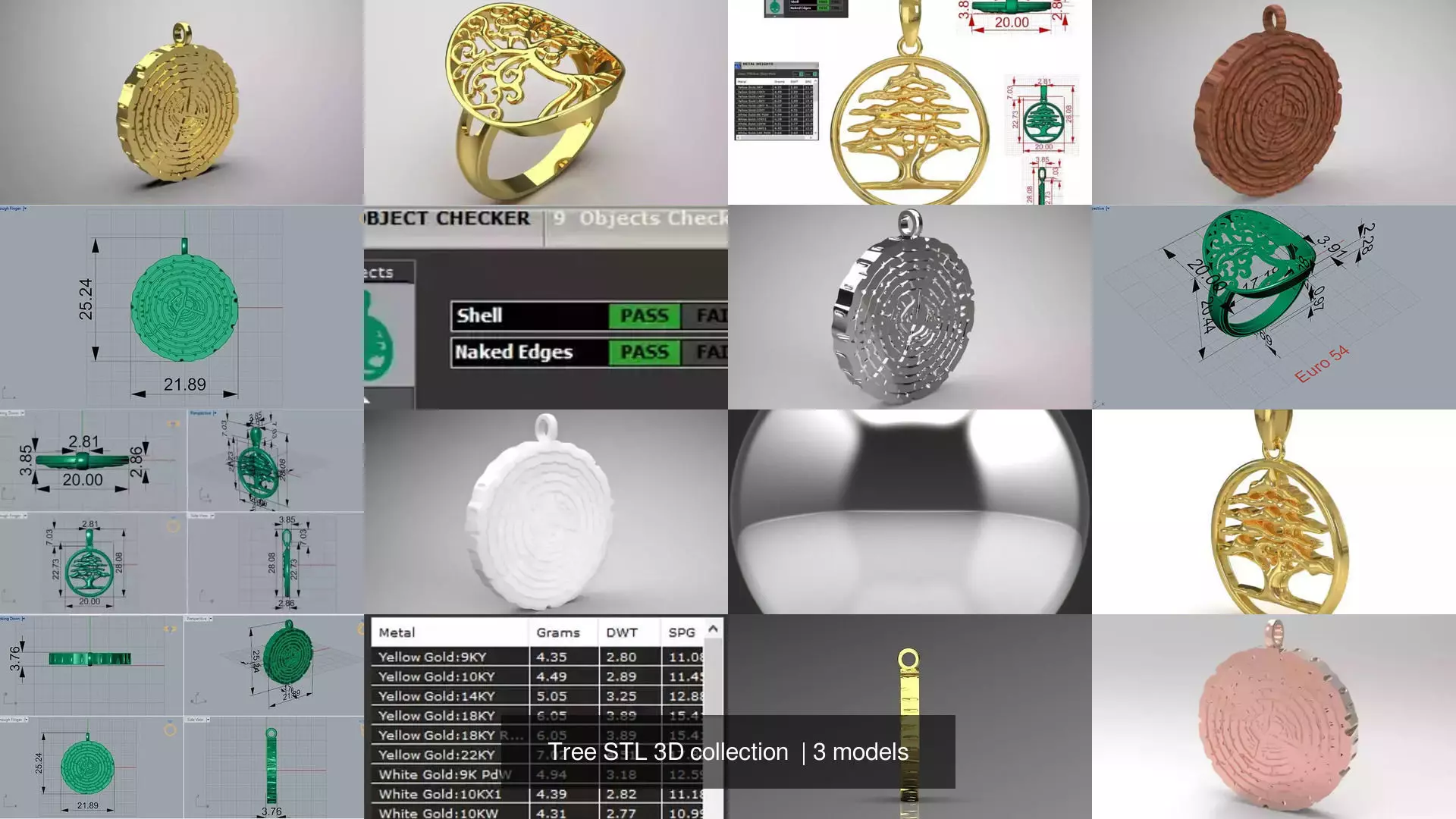 Tree STL 3D collection  _0