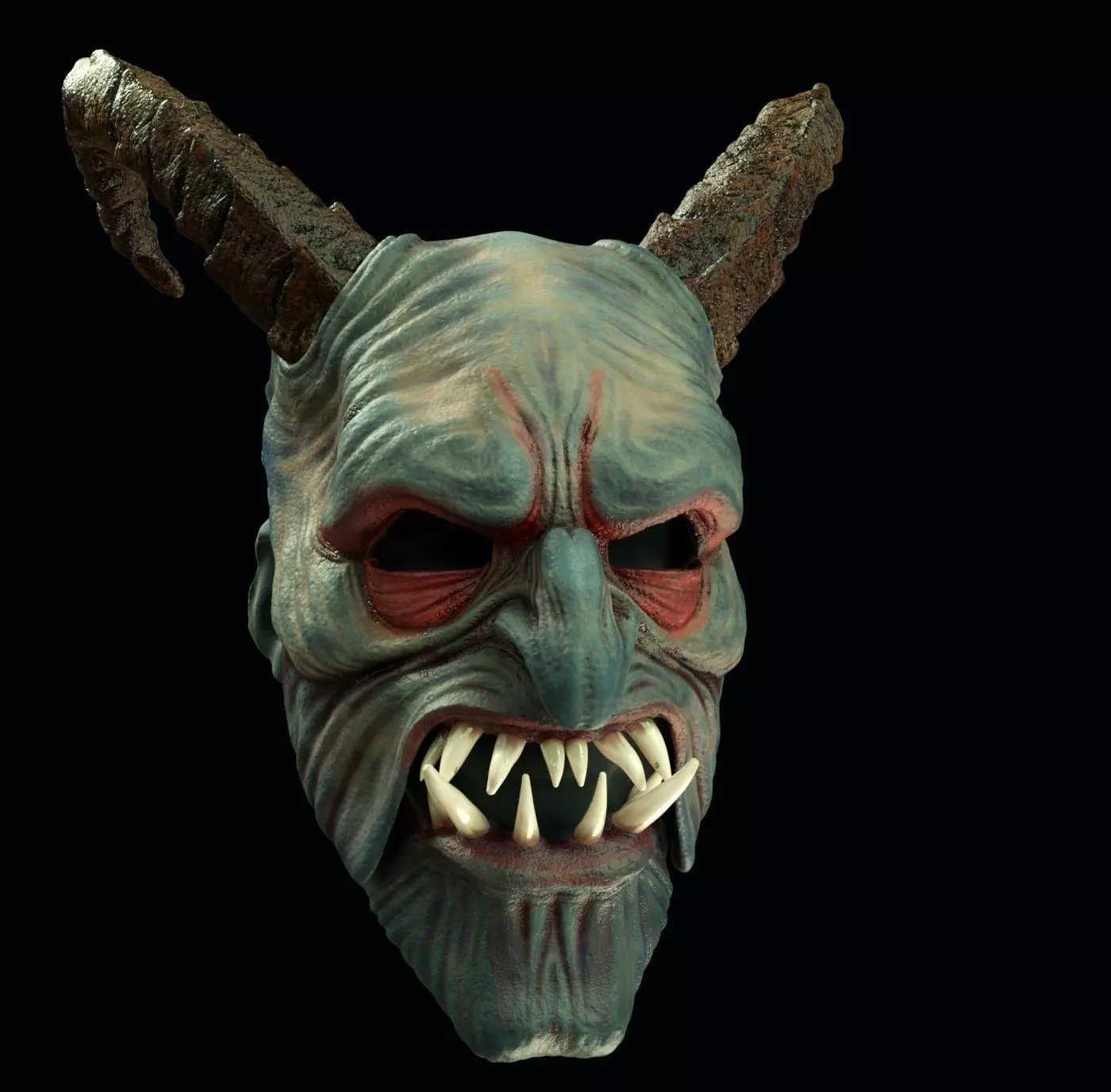 krampus mask  3D print model_1