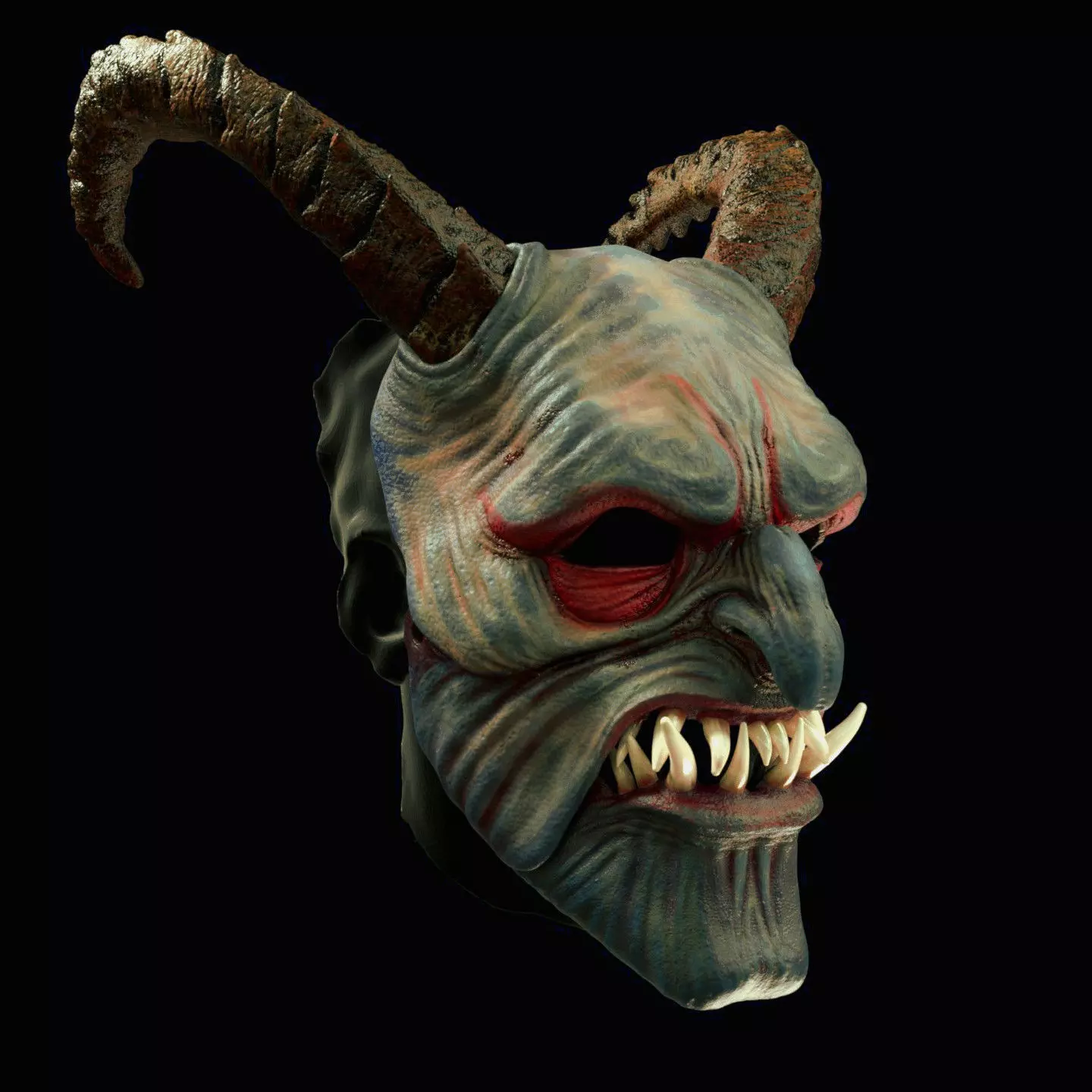 krampus mask  3D print model_0