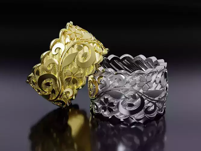 Floral Harmony Sakura Ring