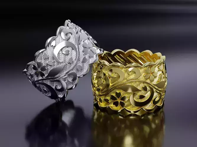 Floral Harmony Sakura Ring