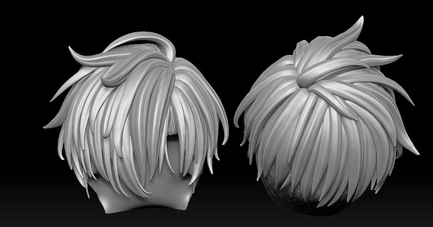 10 men hairstyles 3D print model_4