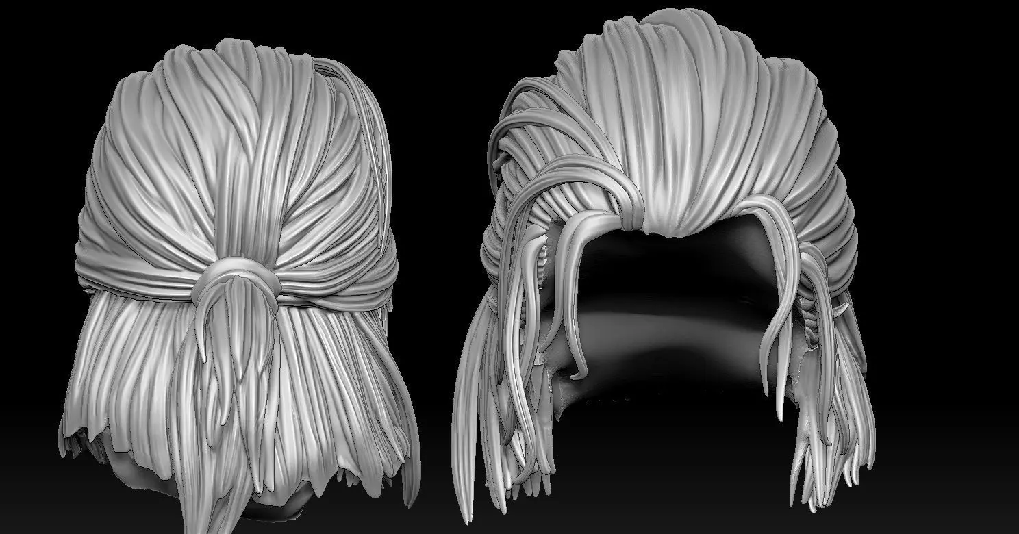 10 men hairstyles 3D print model_2