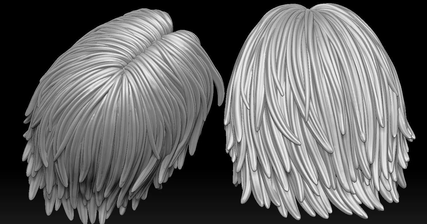 10 men hairstyles 3D print model_3