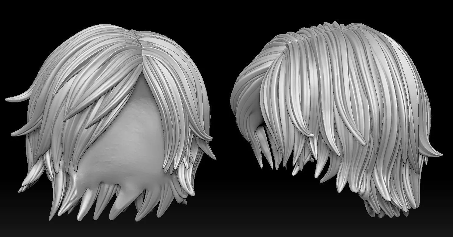 10 men hairstyles 3D print model_10