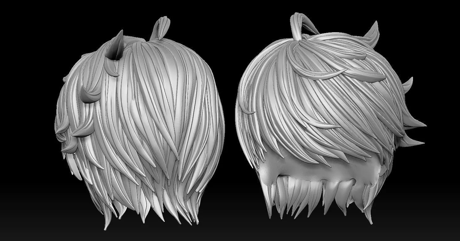 10 men hairstyles 3D print model_8