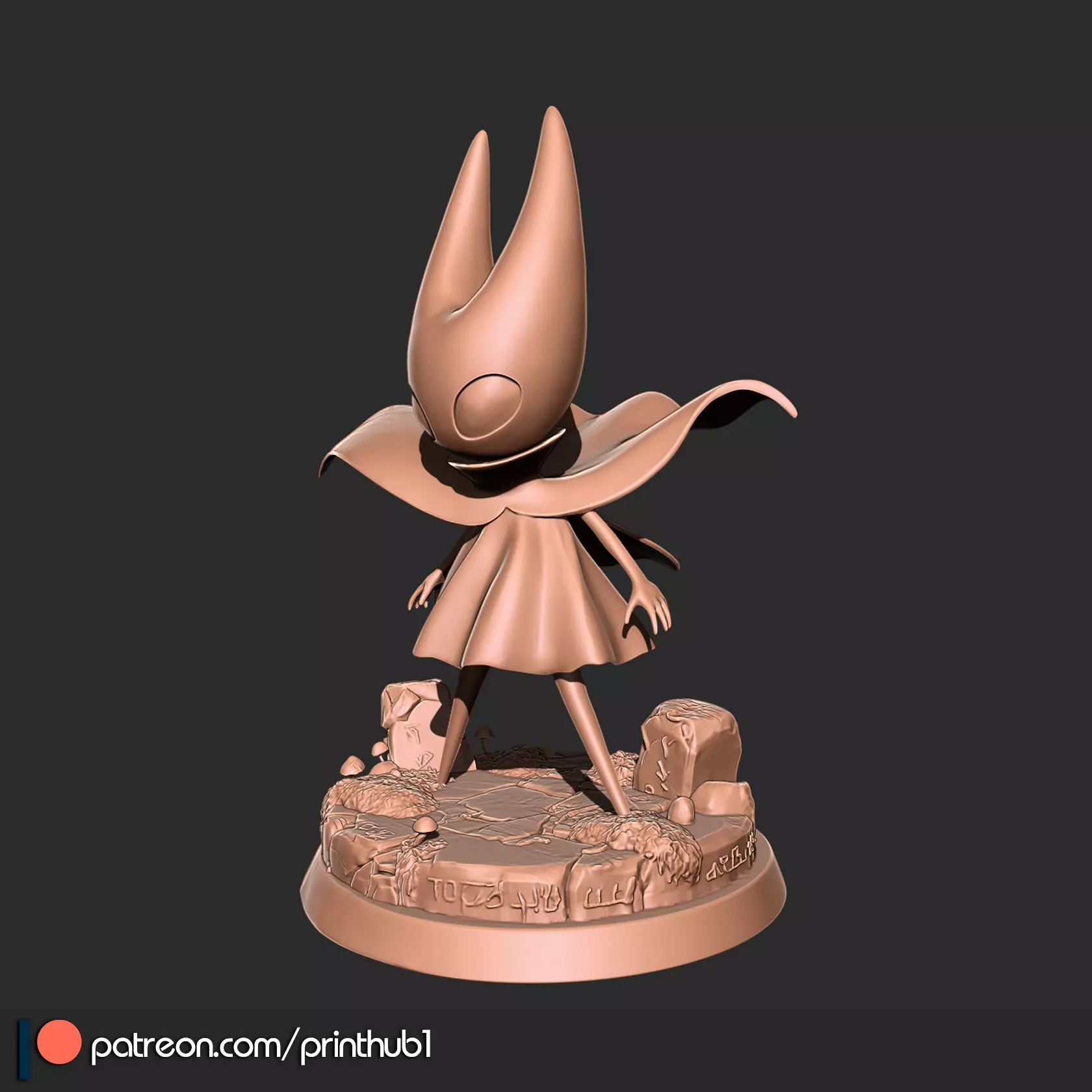 Hollow Knight Hornet Figurine Printable STL Statue 3D print model_2