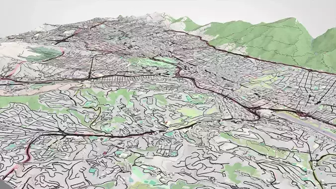 Cityscape Caracas Venezuela 3D model 5