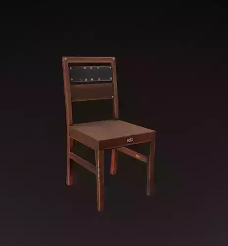 wooden chair 3d model