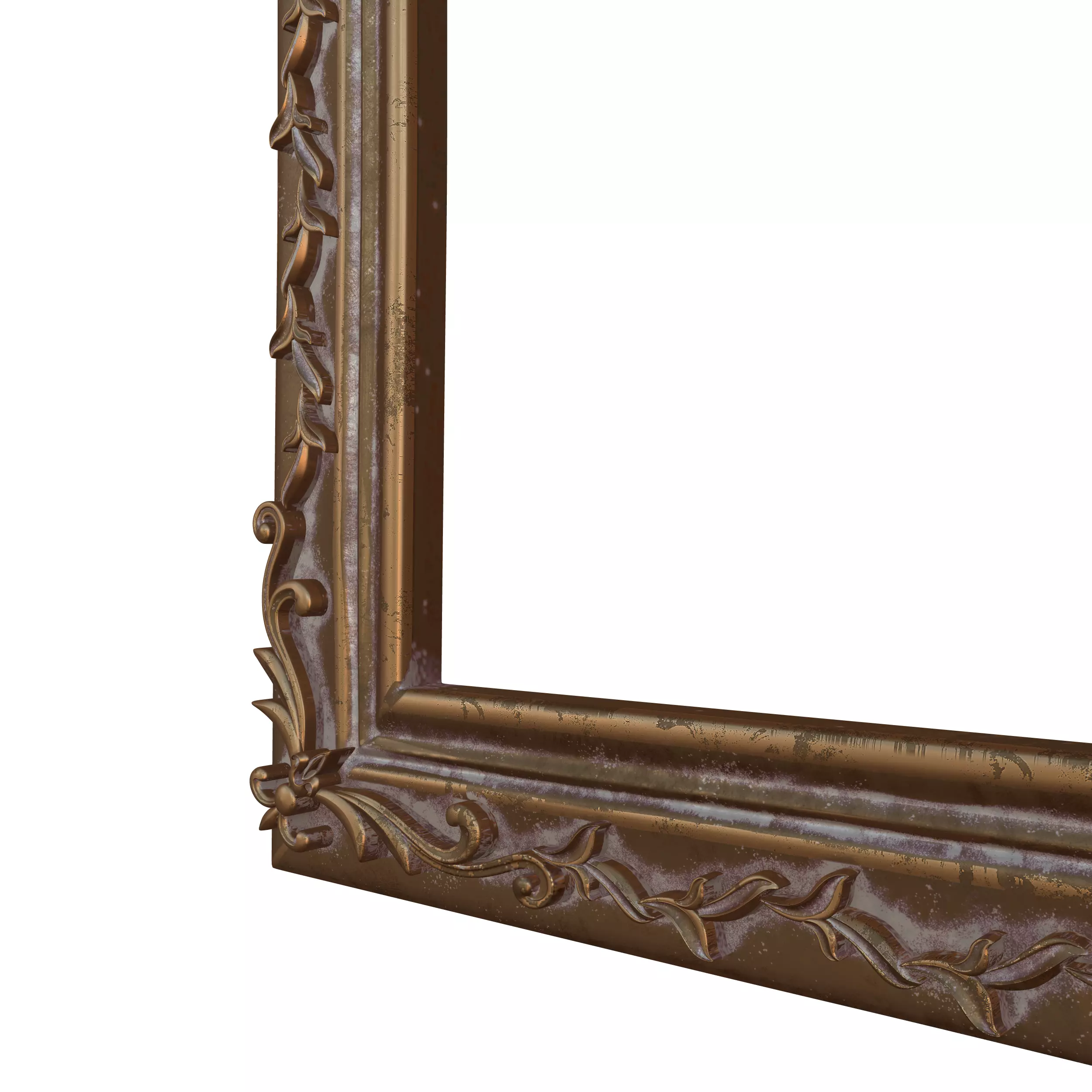 Frame Mirror Ornamental Baroque Style - Vol 08 3D model_6