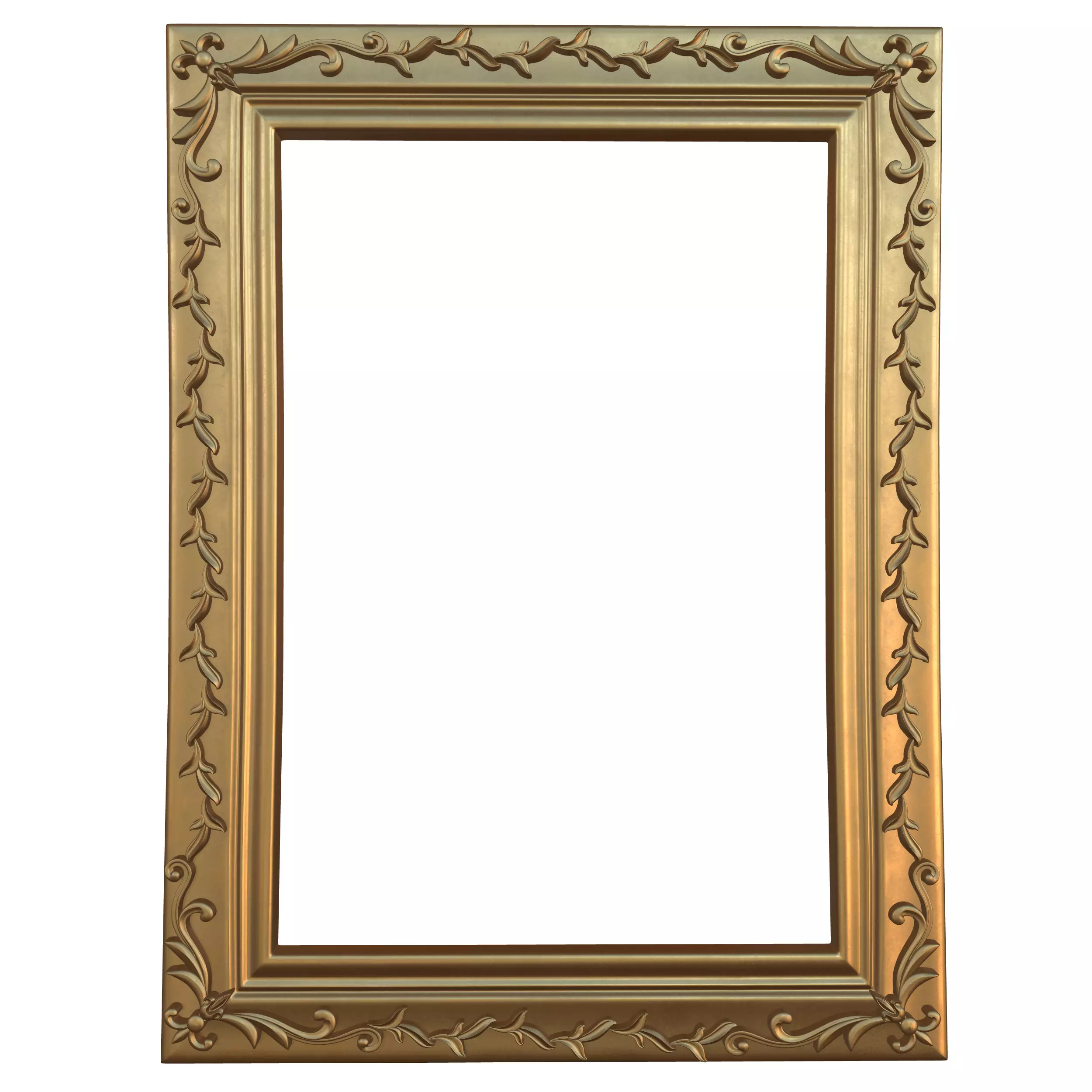Frame Mirror Ornamental Baroque Style - Vol 08 3D model_1
