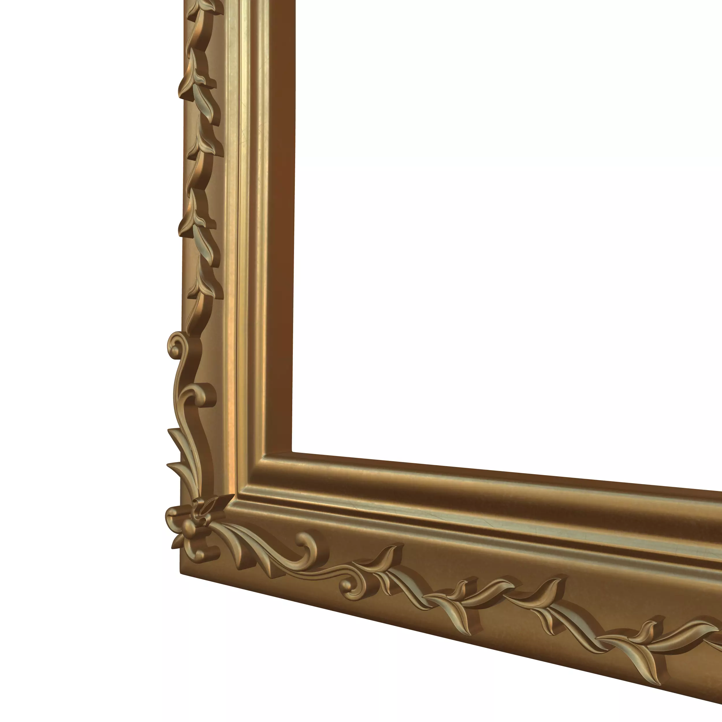 Frame Mirror Ornamental Baroque Style - Vol 08 3D model_3