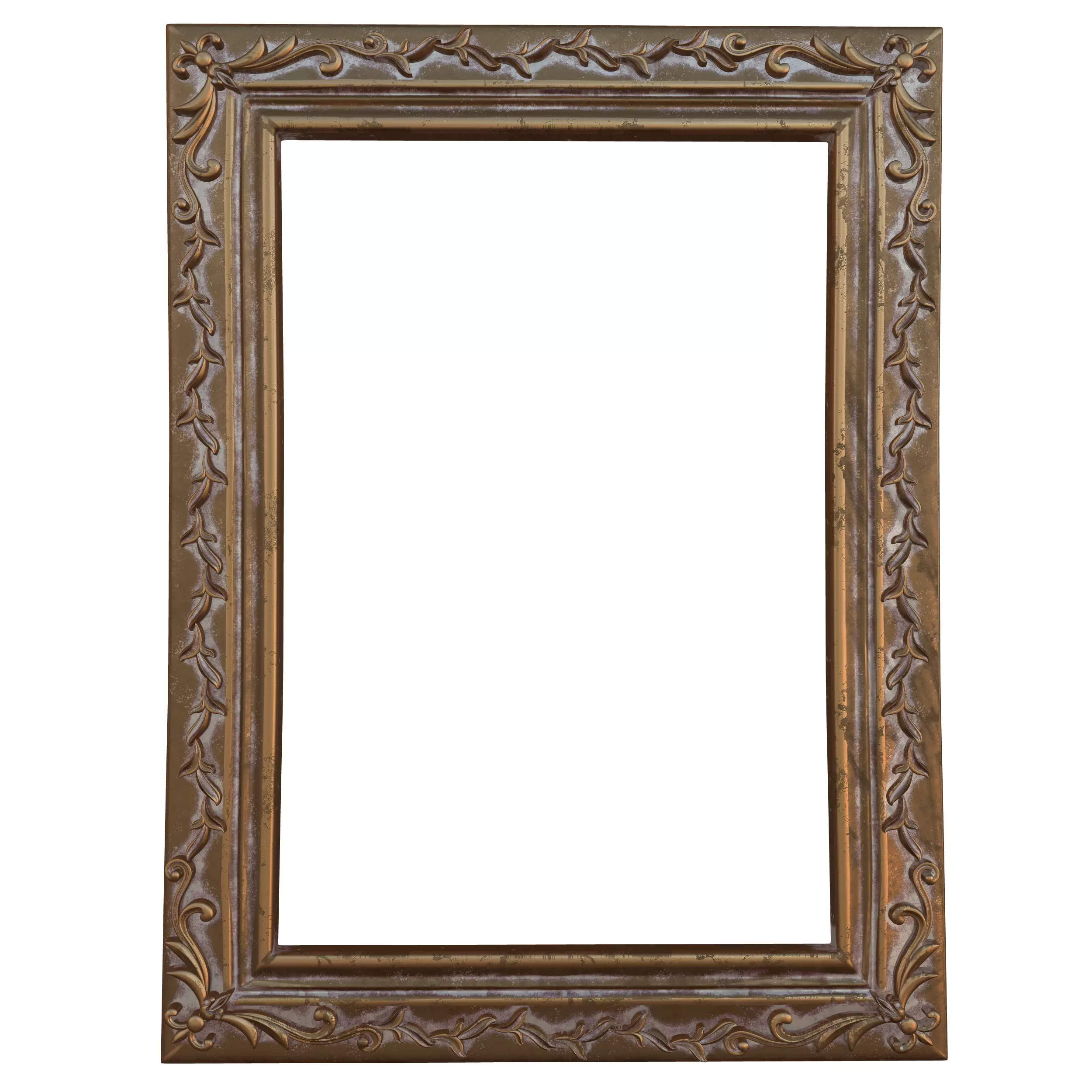 Frame Mirror Ornamental Baroque Style - Vol 08 3D model_4