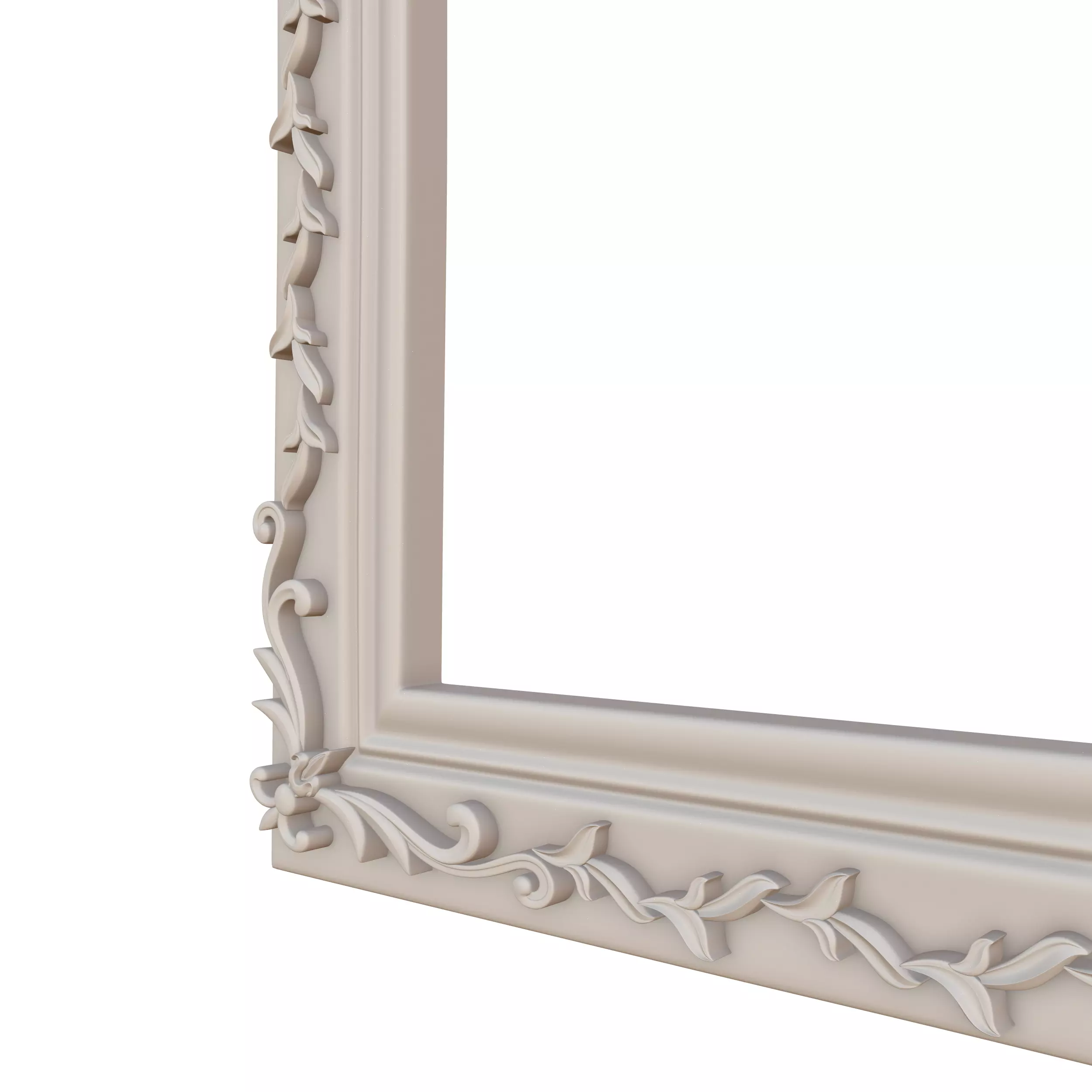 Frame Mirror Ornamental Baroque Style - Vol 08 3D model_12