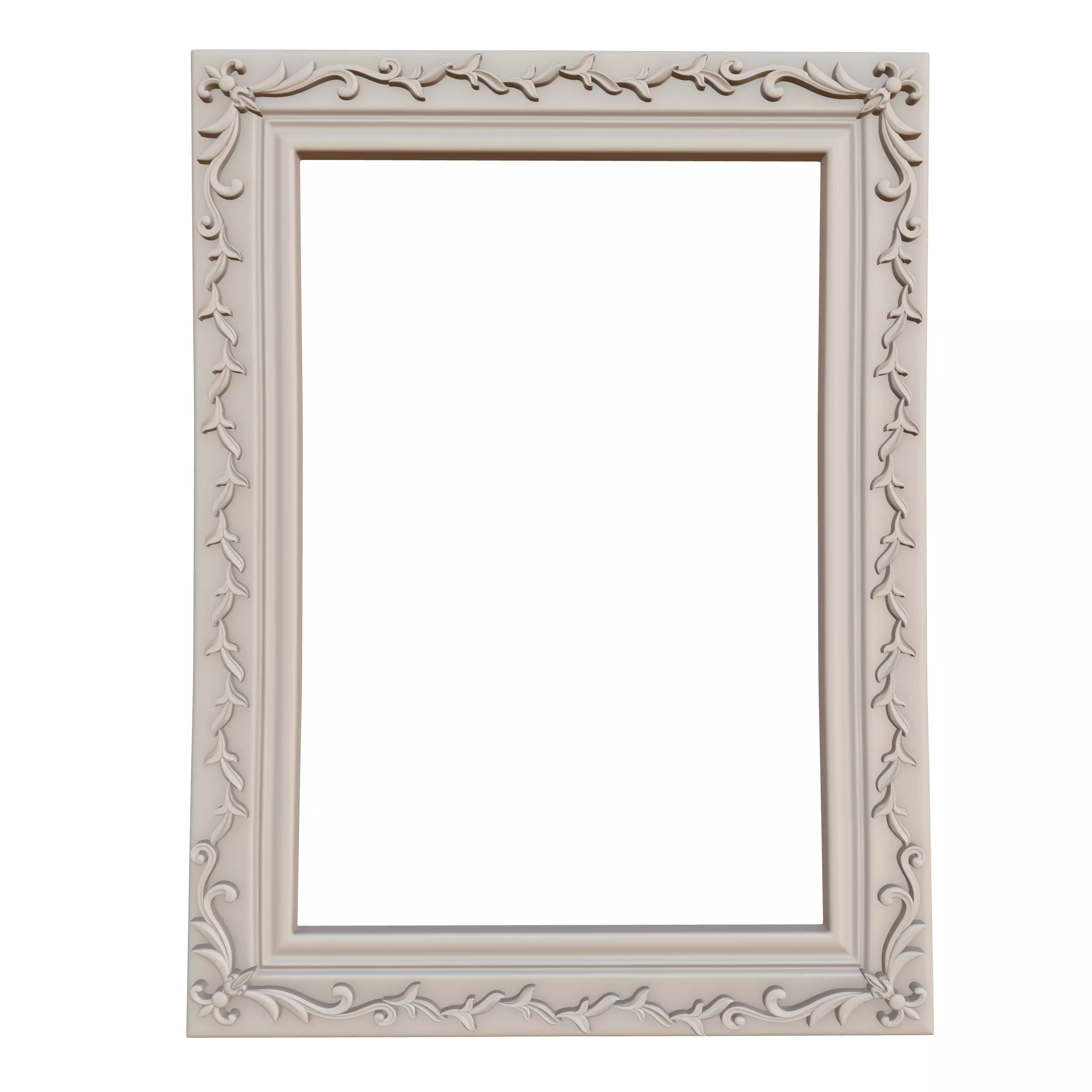 Frame Mirror Ornamental Baroque Style - Vol 08 3D model_10