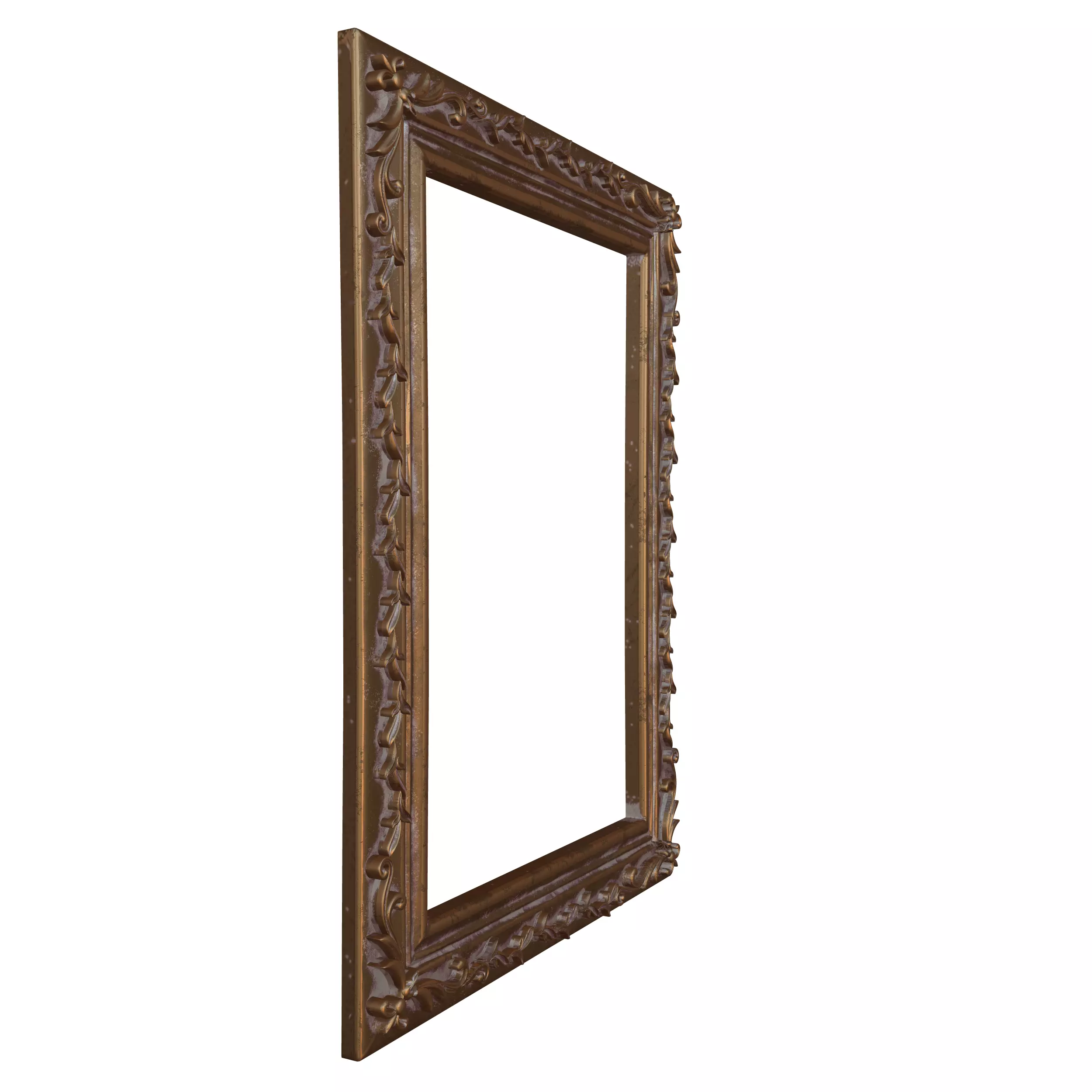 Frame Mirror Ornamental Baroque Style - Vol 08 3D model_5