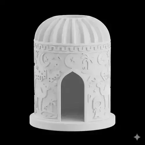 African Tribal Tent Empty 3D Model Safari VR