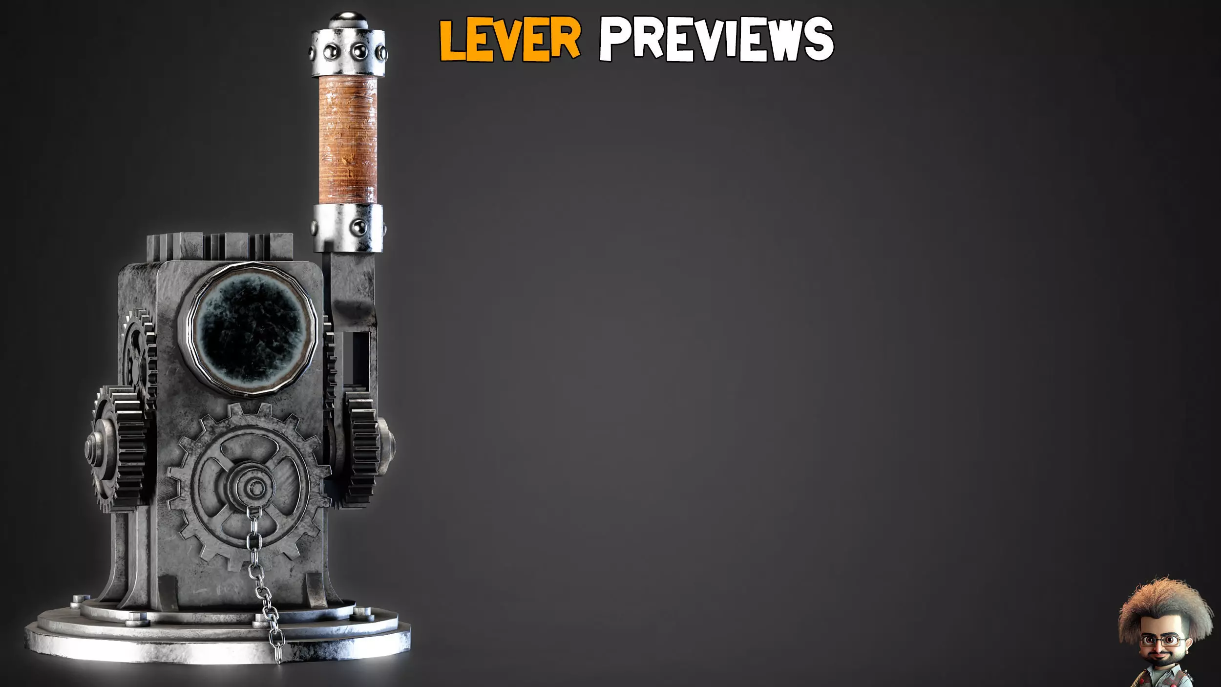 30 Game-Ready Mechanical lever and PBR Textures Low-poly 3D model_12