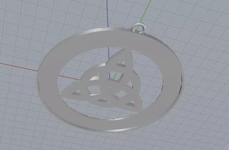 Celtic knot pendant Model 8145 3D print model_4