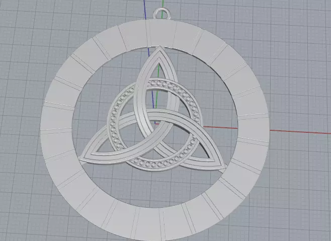 Celtic knot pendant Model 8145 3D print model_5