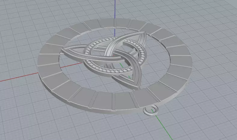 Celtic knot pendant Model 8145 3D print model_3