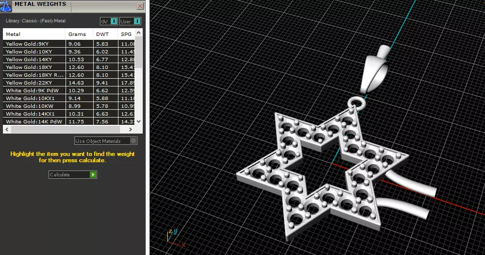 Star of David pendant Model 8142 3D print model_7