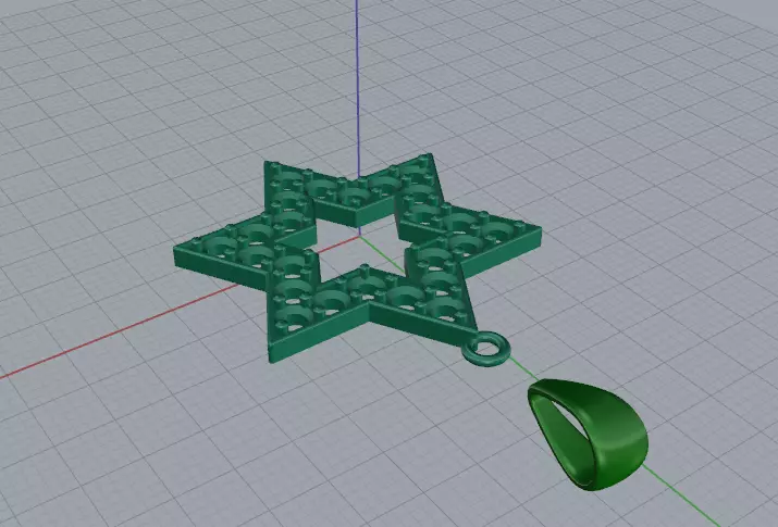 Star of David pendant Model 8142 3D print model_4