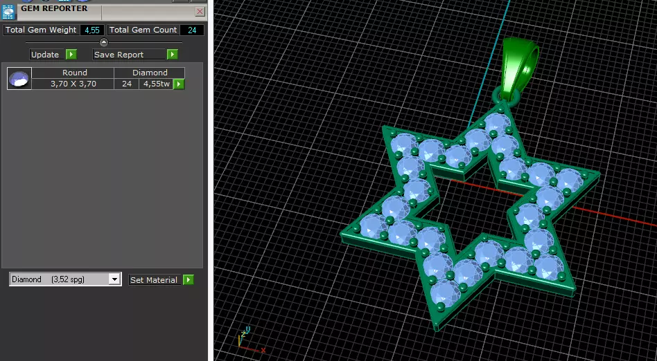 Star of David pendant Model 8142 3D print model_8