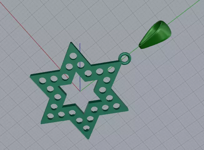 Star of David pendant Model 8142 3D print model_5