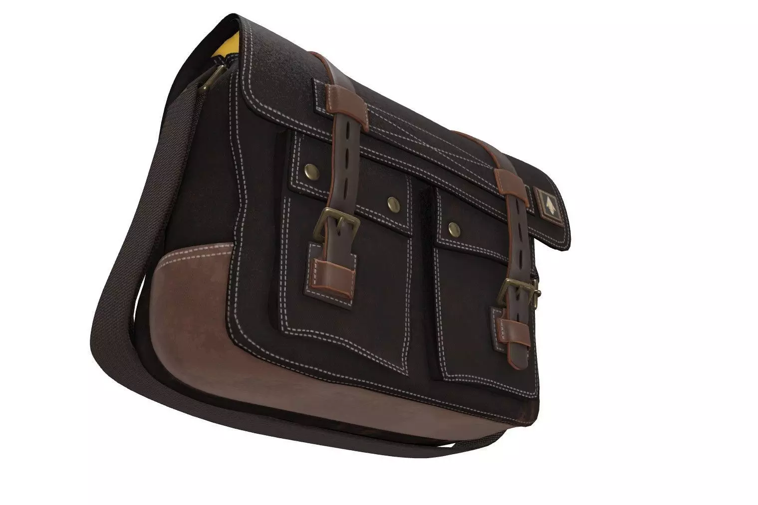 Haversack Bag Low Poly VR Ready 3D Model  Low-poly 3D model_5