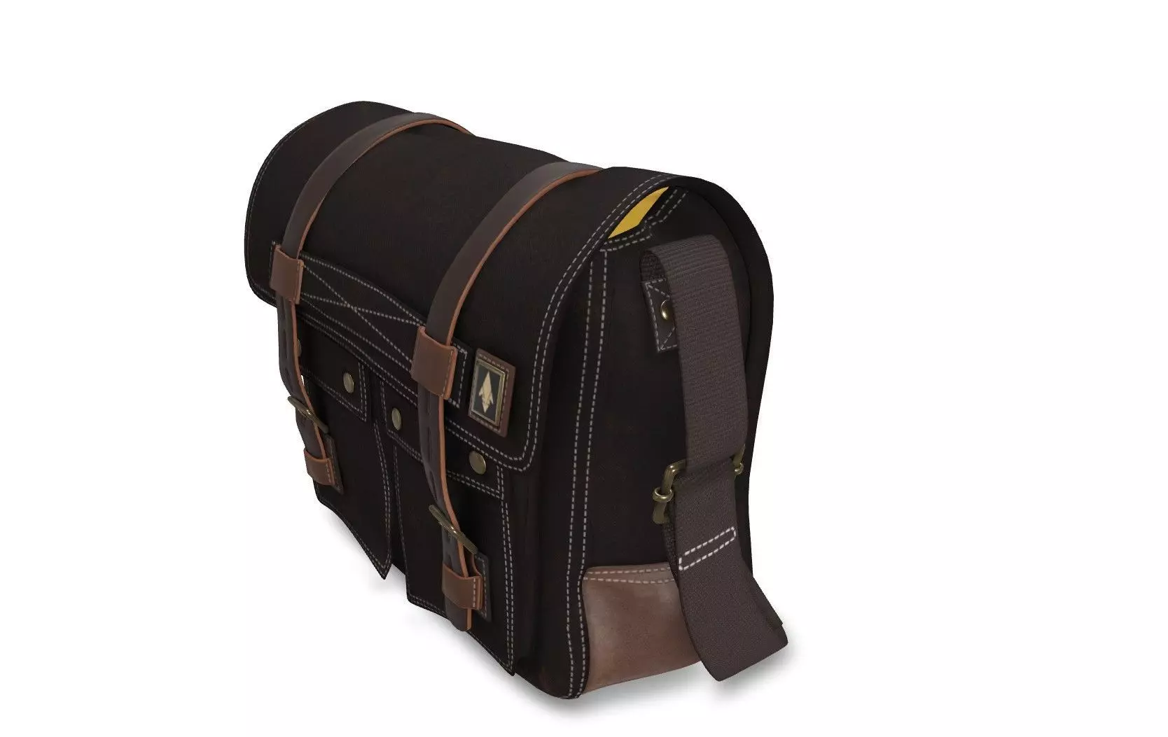 Haversack Bag Low Poly VR Ready 3D Model  Low-poly 3D model_1