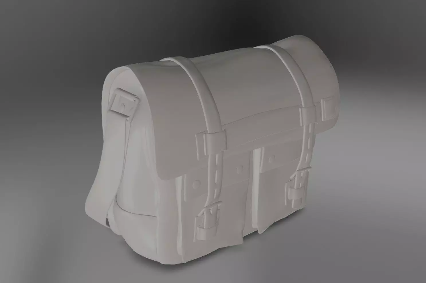 Haversack Bag Low Poly VR Ready 3D Model  Low-poly 3D model_12