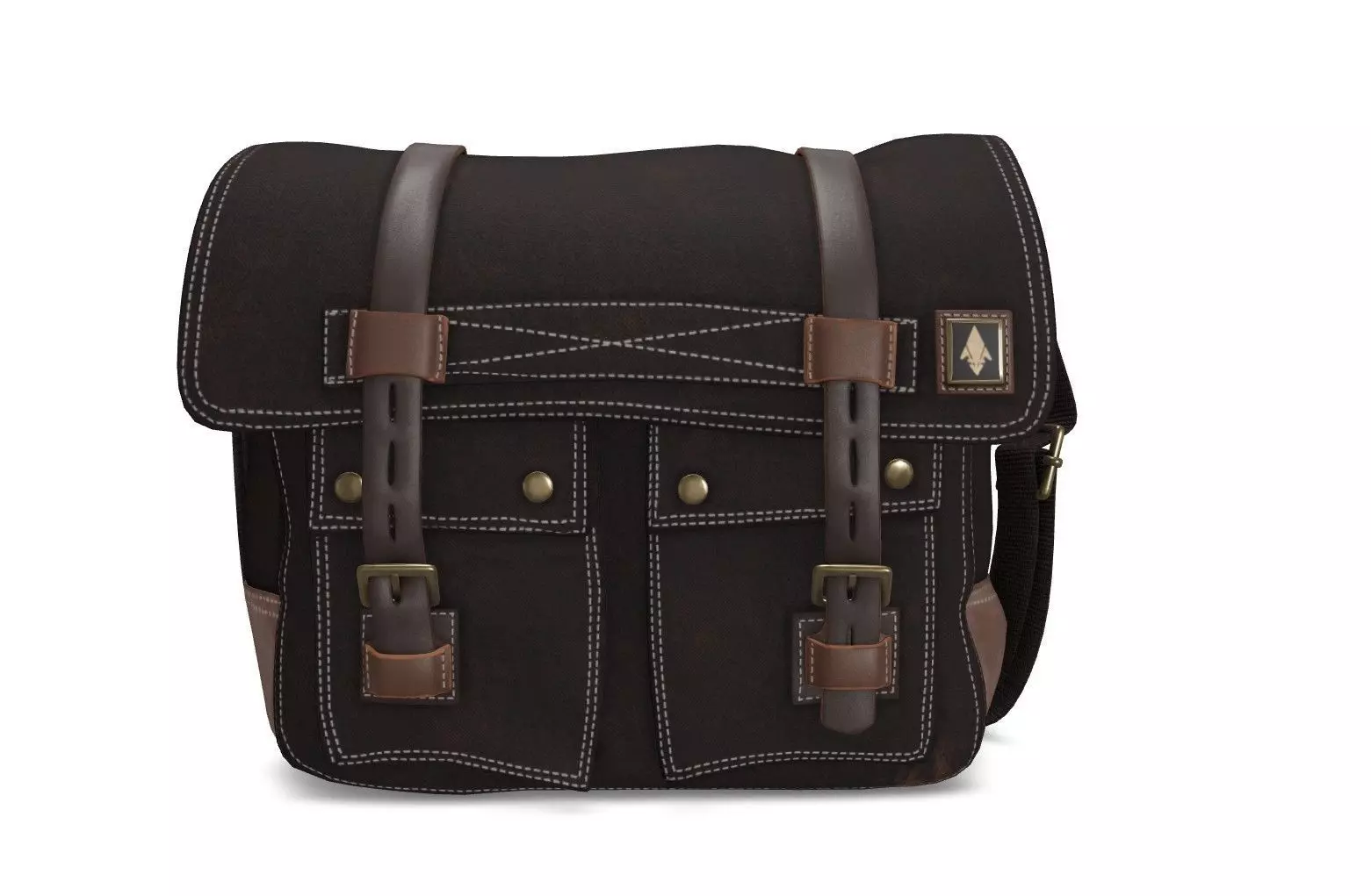 Haversack Bag Low Poly VR Ready 3D Model  Low-poly 3D model_0