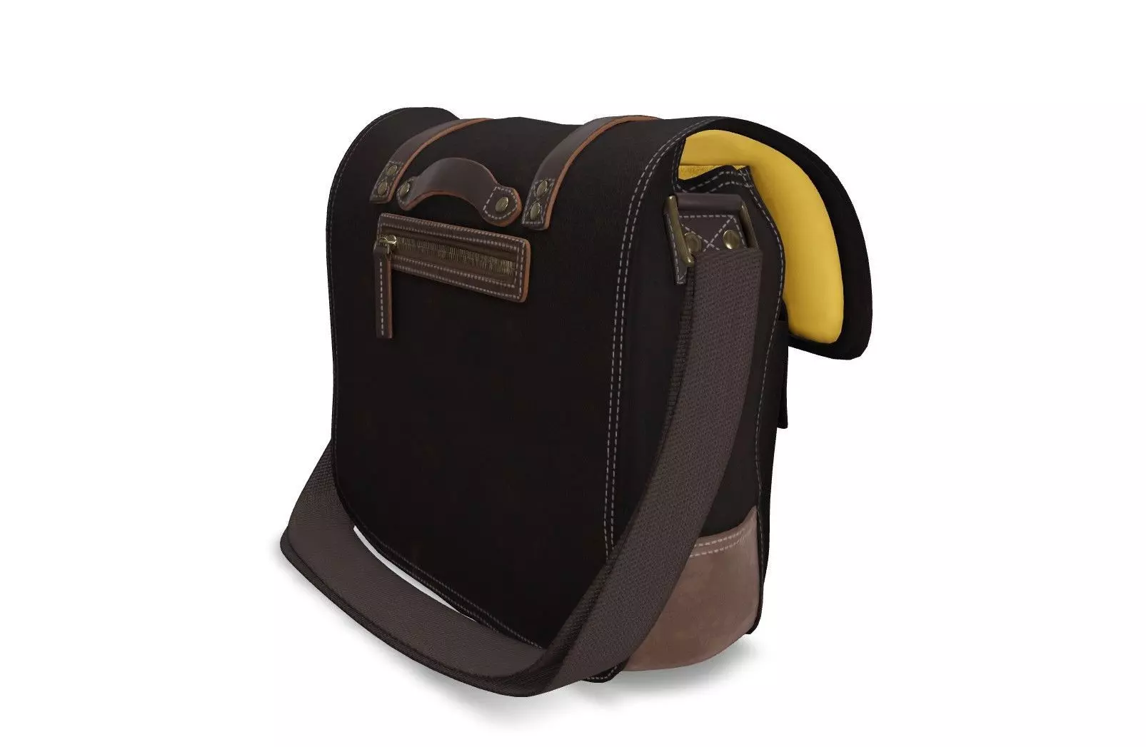 Haversack Bag Low Poly VR Ready 3D Model  Low-poly 3D model_4