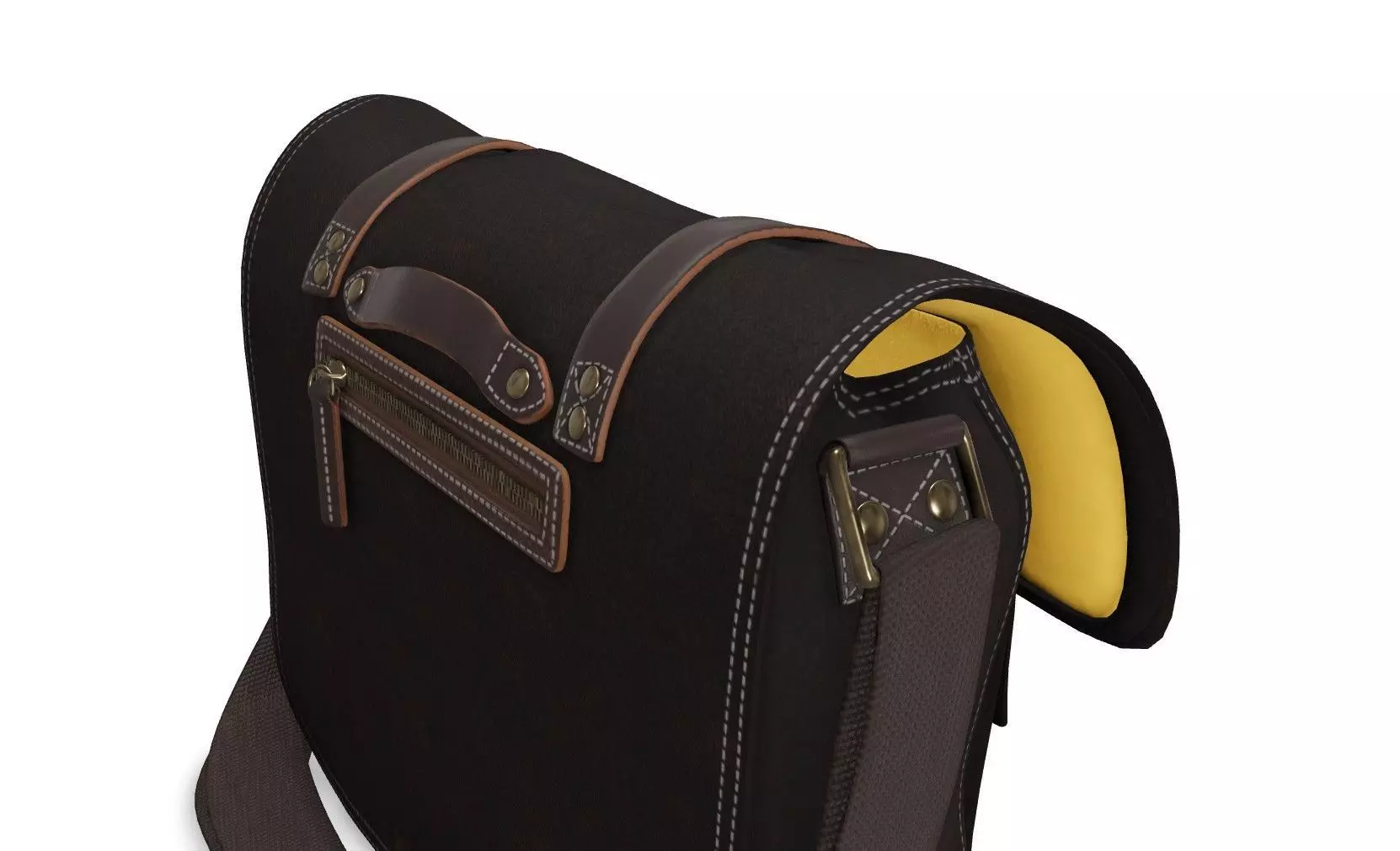 Haversack Bag Low Poly VR Ready 3D Model  Low-poly 3D model_6