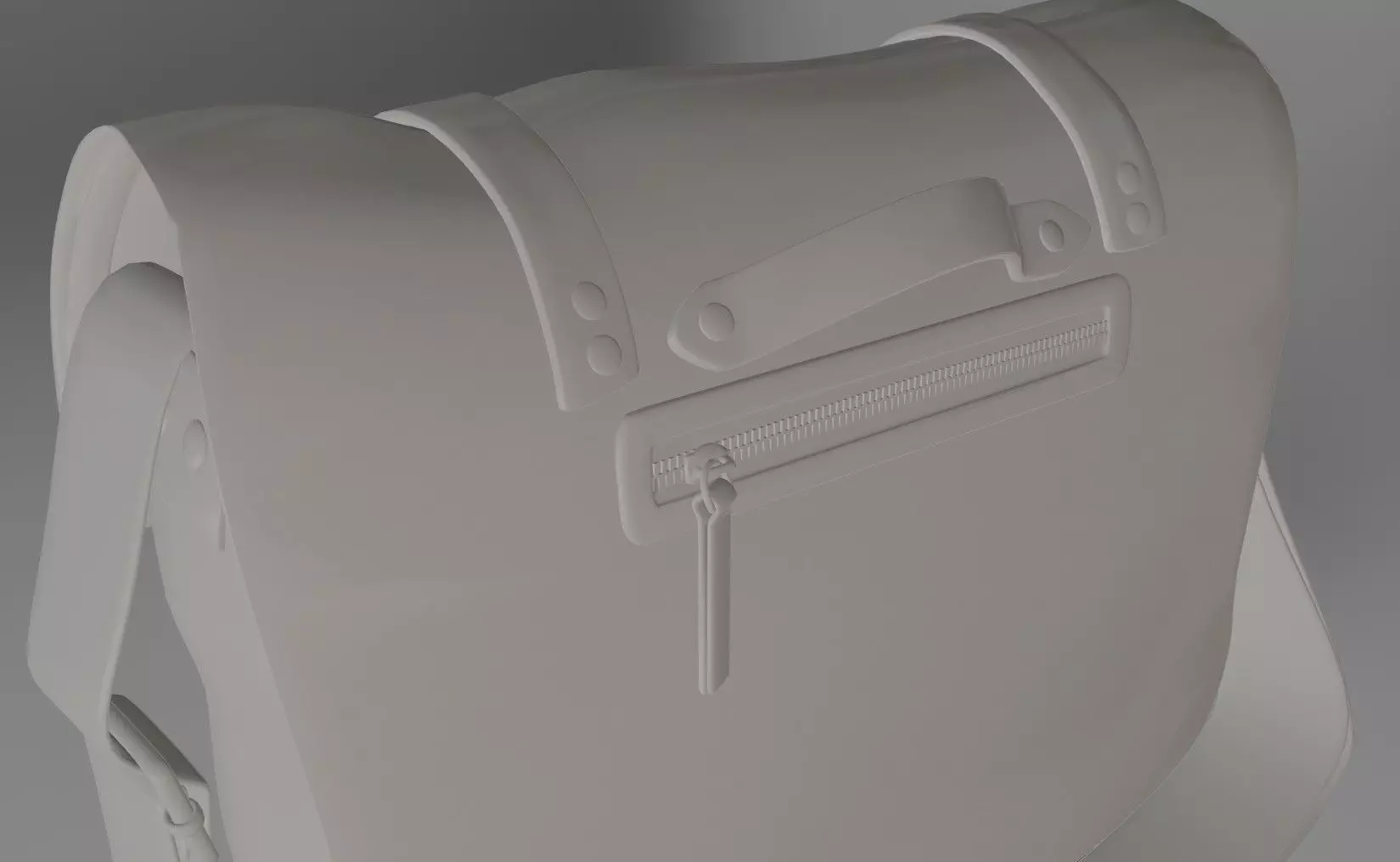 Haversack Bag Low Poly VR Ready 3D Model  Low-poly 3D model_10