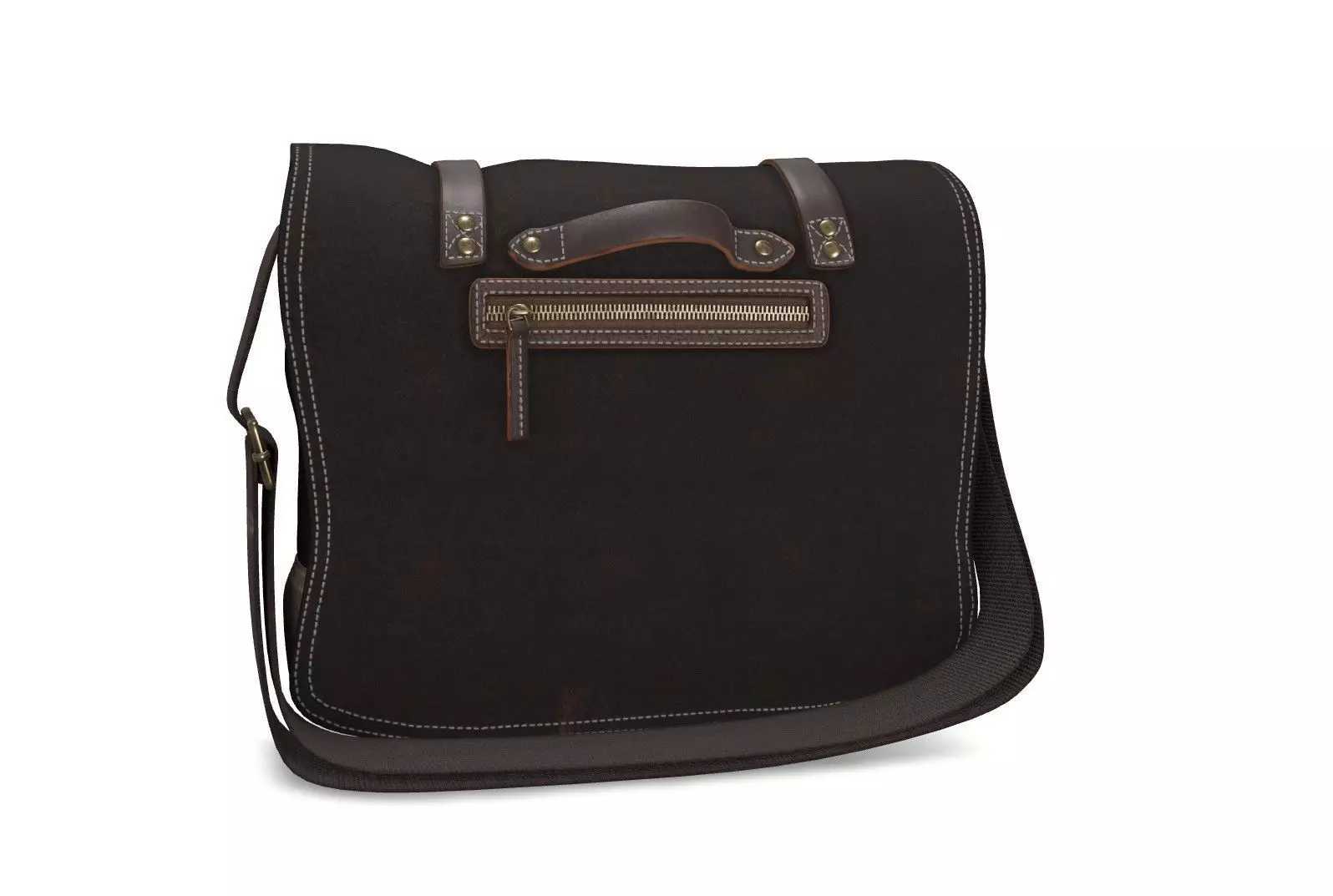 Haversack Bag Low Poly VR Ready 3D Model  Low-poly 3D model_2