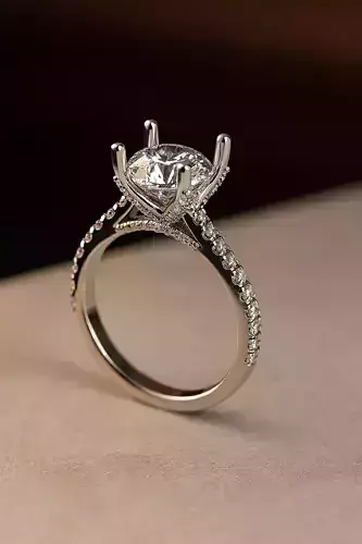Solitaire engagement rings Model 8125 3D print model