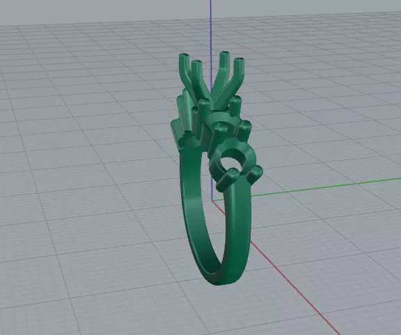 Solitaire engagement rings Model 8116 3D print model_4