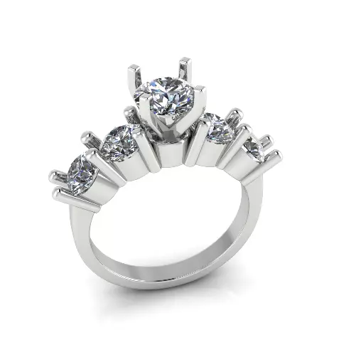 Solitaire engagement rings Model 8116 3D print model_1