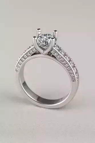 Solitaire engagement rings Model 8164