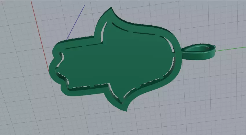 Hamsa pendant Model 8157 3D print model_5