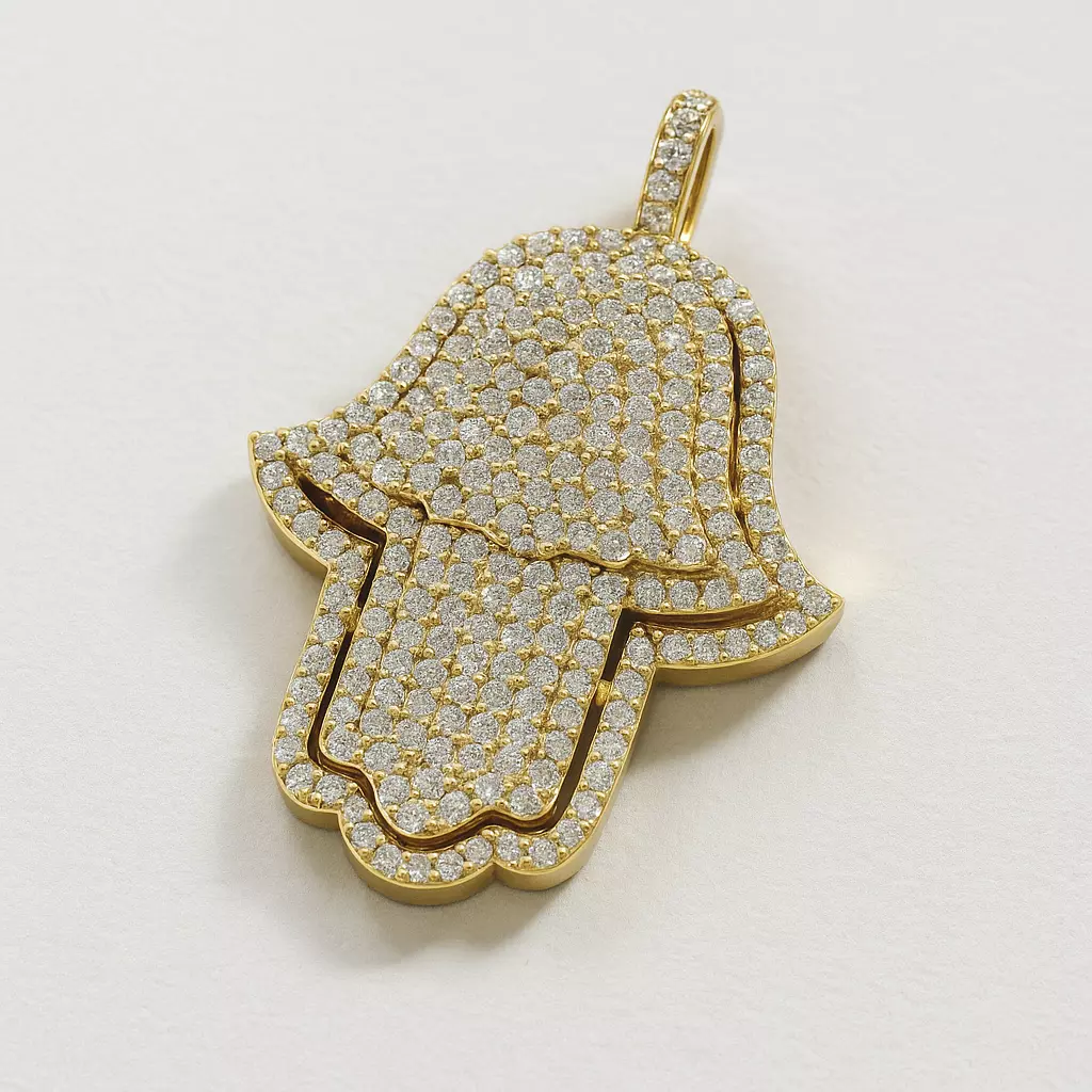 Hamsa pendant Model 8157 3D print model_0