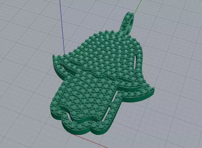 Hamsa pendant Model 8157 3D print model_3