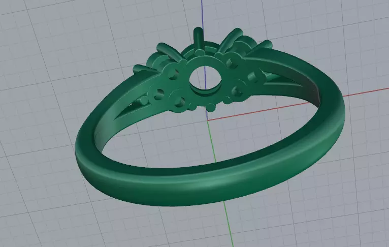 Solitaire engagement rings Model 8156 3D print model_5