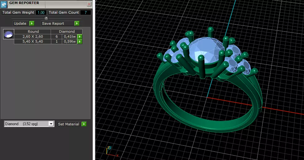 Solitaire engagement rings Model 8156 3D print model_8