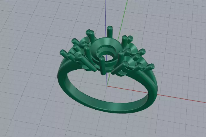 Solitaire engagement rings Model 8156 3D print model_3