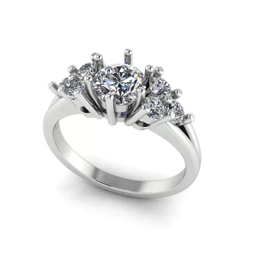 Solitaire engagement rings Model 8156 3D print model_1