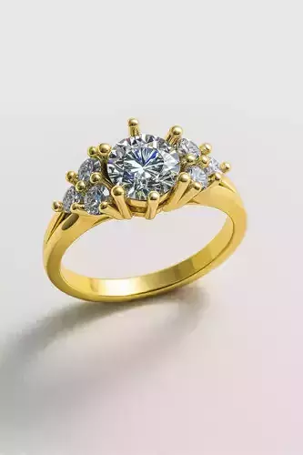 Solitaire engagement rings Model 8156