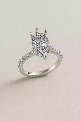 Solitaire engagement rings Model 8155